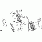 Схема узла: Радиатор 92-96 для Honda CR250