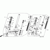 Схема узла: Вилка передней оси (ST1100A) для Honda ST1100 Pan-European