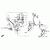 Схема вузла: Front головний гальмівний циліндр 98-04 для Honda VTR1000 Superhawk