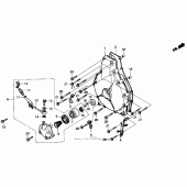 Схема узла: Clutch cover для Honda GL1500 Gold Wing Special Edition