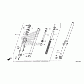 Схема вузла: Вилка передньої осі для Honda NC700