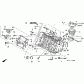 Схема вузла: Головка циліндра (FRONT) для Honda VFR800 VFR