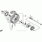 Схема вузла: Заднє колесо для Honda CBR1000 CBR1000F Hurricane