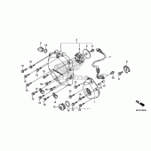 Схема вузла: Права кришка картера для Honda CB1100