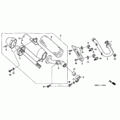 Схема вузла: Вихлопна система (05) для Honda CRF250 CRF250R