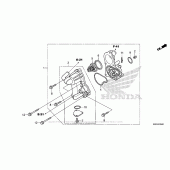 Схема вузла: Водяний насос для Honda GL1800 Gold Wing Valkyrie