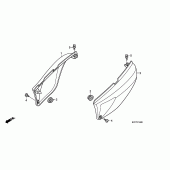 Схема узла: Боковой обтекатель для Honda XL125 Varadero