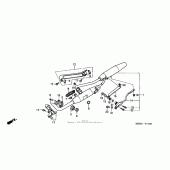 Схема вузла: Вихлопна система для Honda VT600 Shadow VLX