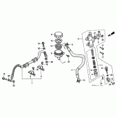 Схема узла: Задний тормозной цилиндр для Honda CB600F Hornet S