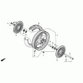 Схема узла: Передние колесо для Honda VFR400