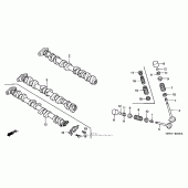 Схема вузла: Шток і Клапан для Honda CBR600 CBR600F4