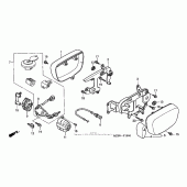 Схема узла: Карбюратор side cover для Honda VF750 Magna