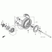 Схема узла: Заднее колесо для Honda GL1500 Gold Wing Special Edition