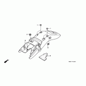 Схема узла: Заднее крыло (1) для Honda SLR650