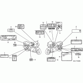 Схема вузла: Інформаційні наклейки для Honda CBR600 CBR600F