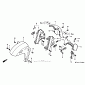 Схема узла: Переднее крыло для Honda GL1800 Gold Wing