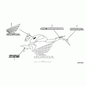 Схема узла: Mark (1) для Honda CB1000 CB1000R