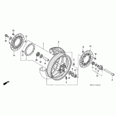Схема узла: Передние колесо (ST1100A) для Honda ST1100 Pan-European