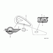 Схема вузла: Label read the manual (3) для Honda VT600 Shadow VLX Deluxe