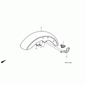 Схема вузла: Переднє крило для Honda VT1100 Shadow ACE