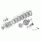 Схема узла: Сцепление для Honda NT650 Deauville