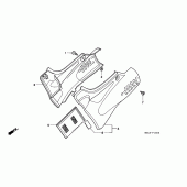 Схема узла: Боковой обтекатель (1) для Honda SLR650