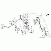 Схема вузла: Задній гальмівний циліндр для Honda NX650 Dominator