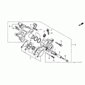 Схема узла: Задний тормозной суппорт для Honda CB600F Hornet S