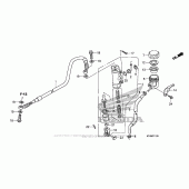Схема вузла: Задній гальмівний циліндр для Honda XR650
