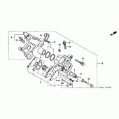 Схема вузла: Задній гальмівний супорт для Honda CB600F 599