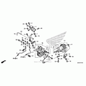 Схема вузла: Rear power unit + rear valve unit для Honda CBR1000 CBR1000RR (ABS) Fireblade