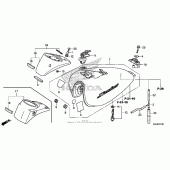 Схема вузла: Паливний бак для Honda VT750 Shadow Aero