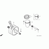 Схема узла: Коленчатый вал & Поршень для Honda CR250