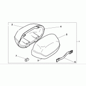 Схема узла: Big saddle bag lid для Honda NT650 Deauville