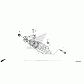 Схема узла: Задний амортизатор (2) для Honda VT1300 Fury