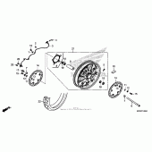 Схема вузла: Переднє колесо для Honda GL1800 Gold Wing Valkyrie