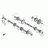 Схема вузла: Трансмісія для Honda VT1100 Shadow ACE