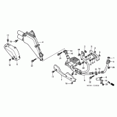 Схема вузла: Вихлопна система для Honda XL650 Transalp