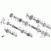 Схема вузла: Трансмісія для Honda VFR800 VFR