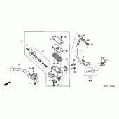 Схема узла: Перед. тормозной цилиндр (st1300) для Honda ST1300 Pan-European
