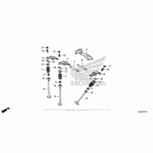 Схема вузла: Camshaft + Valve (Rr.) Для Honda VT750 Shadow Aero