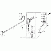 Схема узла: Задний тормозной цилиндр для Honda CR250