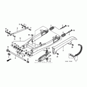 Схема узла: Задний рычаг (Маятник) для Honda VT750 Shadow Spirit