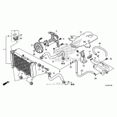 Схема узла: Радиатор для Honda CBR250