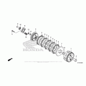 Схема вузла: Зчеплення для Honda CRF150 CRF150F