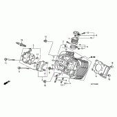 Схема узла: Передняя головка цилиндра для Honda XL125 Varadero