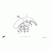 Схема узла: Переднее крыло для Honda VT750 Shadow Spirit