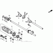 Схема узла: Копирный вал и Вилки и Вал переключения для Honda CBR900RR CBR919RR Fireblade