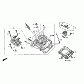 Схема вузла: Передня головка циліндра для Honda XL700V Transalp