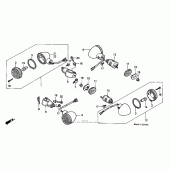 Схема вузла: Поворотники для Honda VT1100 Shadow Spirit